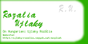 rozalia ujlaky business card