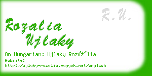 rozalia ujlaky business card